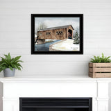 The Kissing Bridge 4 Black Framed Print Wall Art - Homeroots