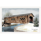 The Kissing Bridge 5 White Framed Print Wall Art - Homeroots
