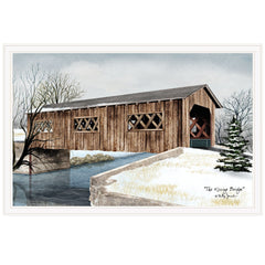 The Kissing Bridge 5 White Framed Print Wall Art - Homeroots