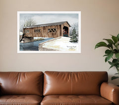 The Kissing Bridge 5 White Framed Print Wall Art - Homeroots