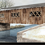 The Kissing Bridge 6 Black Framed Print Wall Art - Homeroots