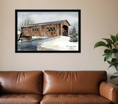 The Kissing Bridge 6 Black Framed Print Wall Art - Homeroots