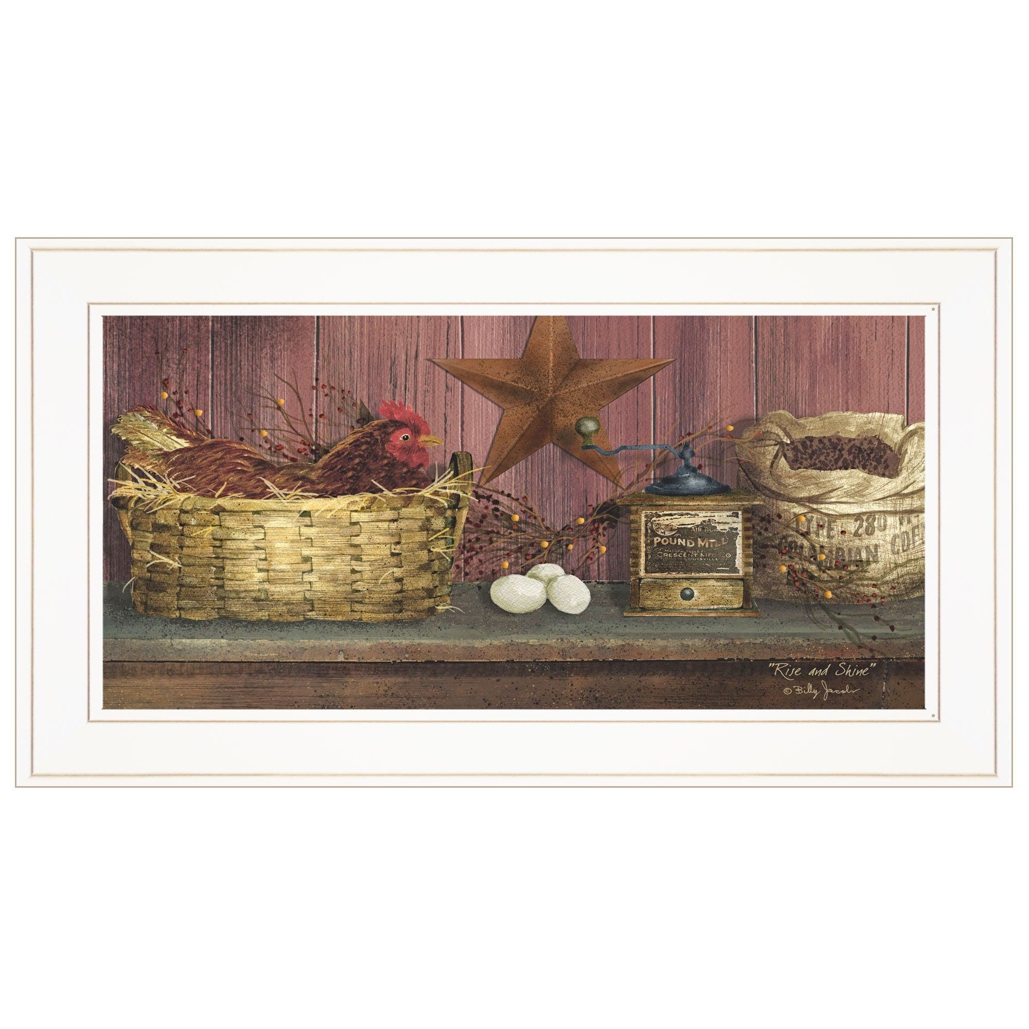Rise and Shine 1 White Framed Print Wall Art - Homeroots