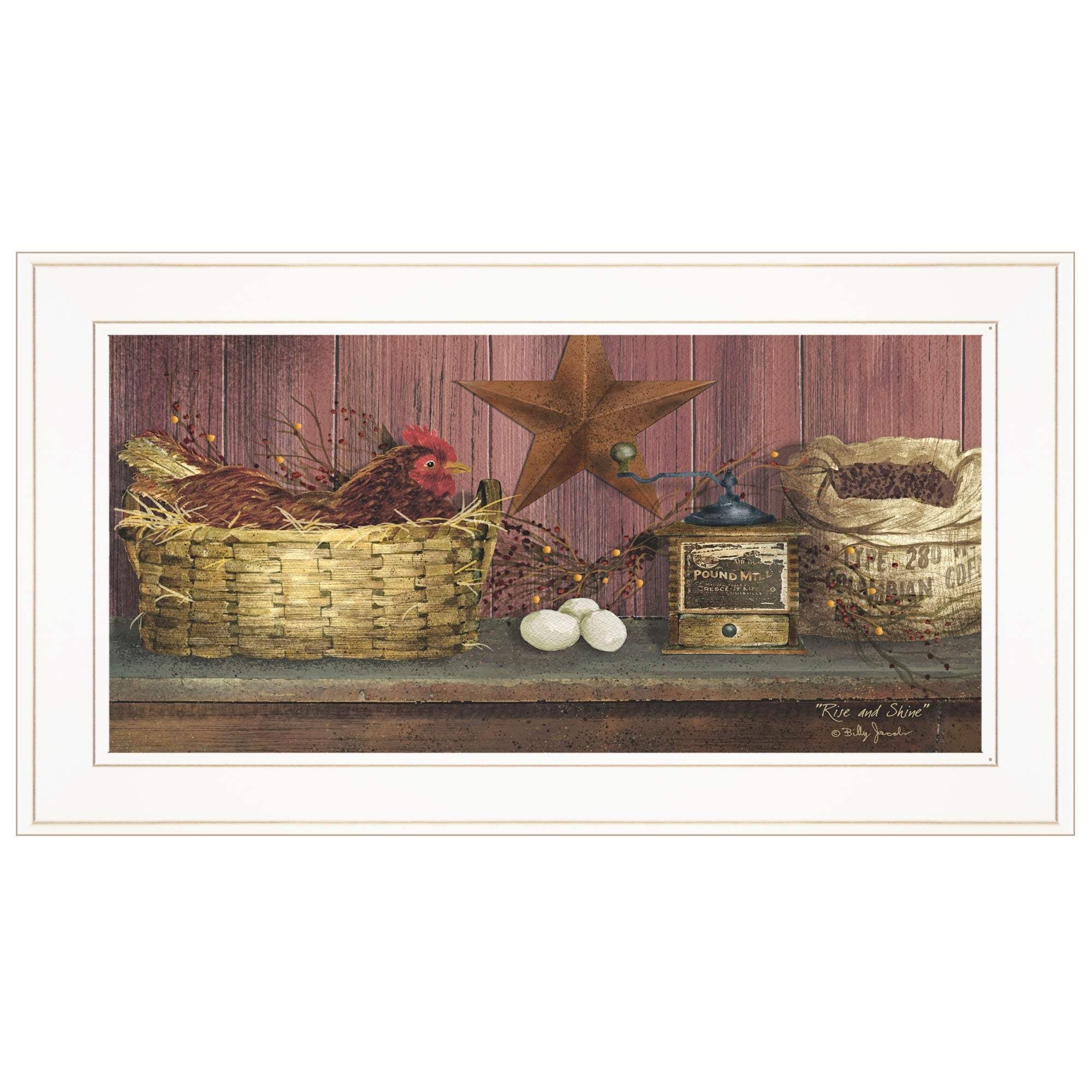 Rise and Shine 1 White Framed Print Wall Art - Homeroots - Flyclothing LLC