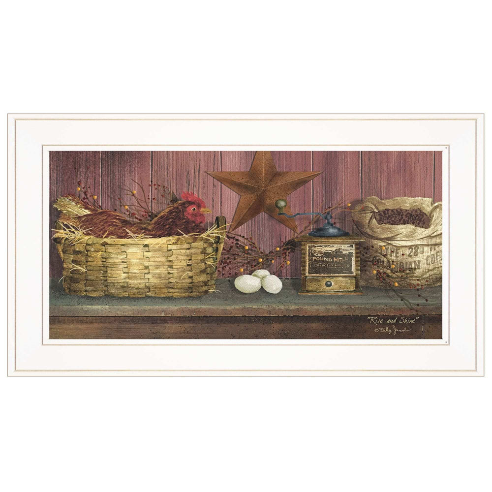 Rise and Shine 1 White Framed Print Wall Art - Homeroots - Flyclothing LLC