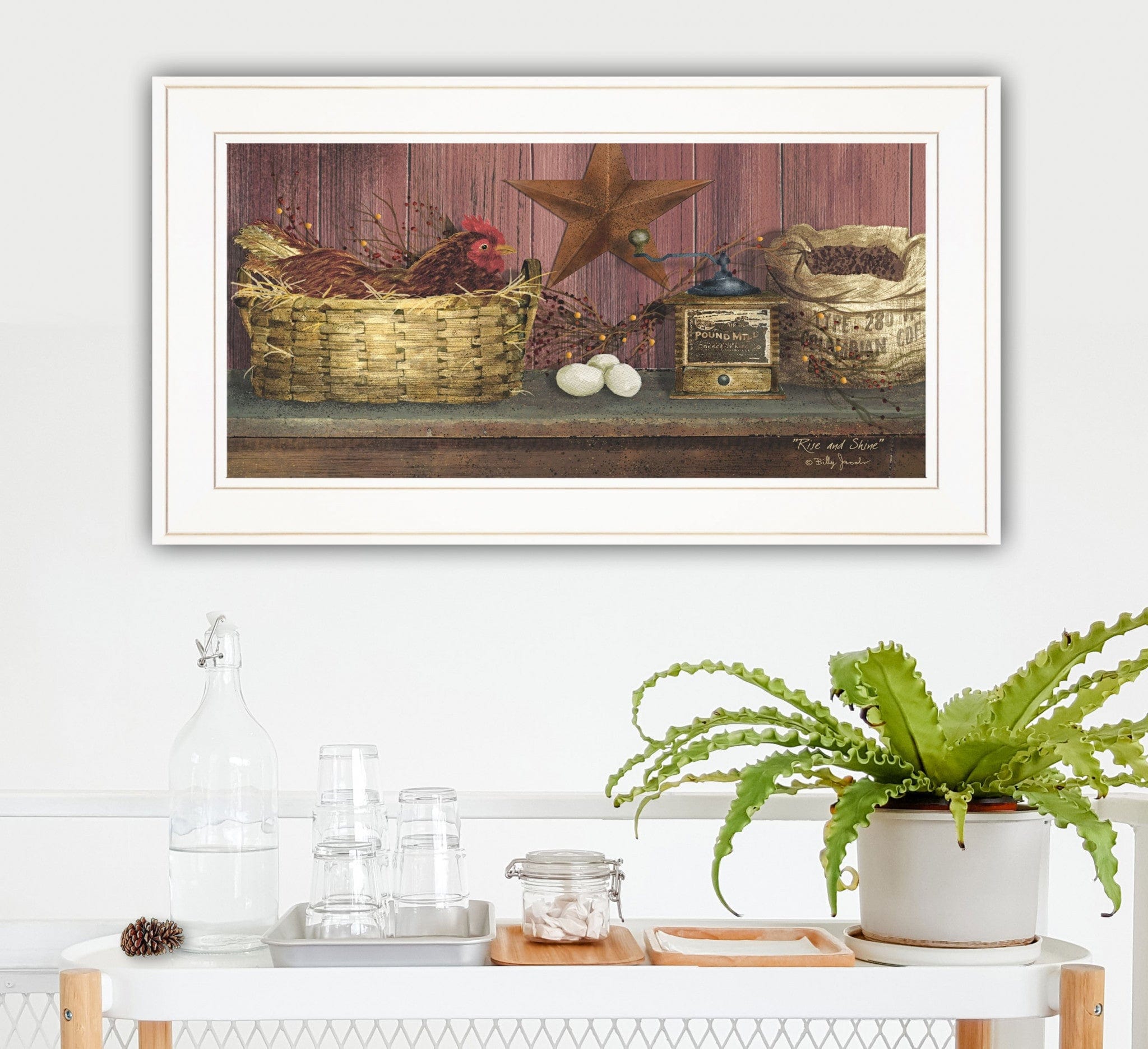 Rise and Shine 1 White Framed Print Wall Art - Homeroots