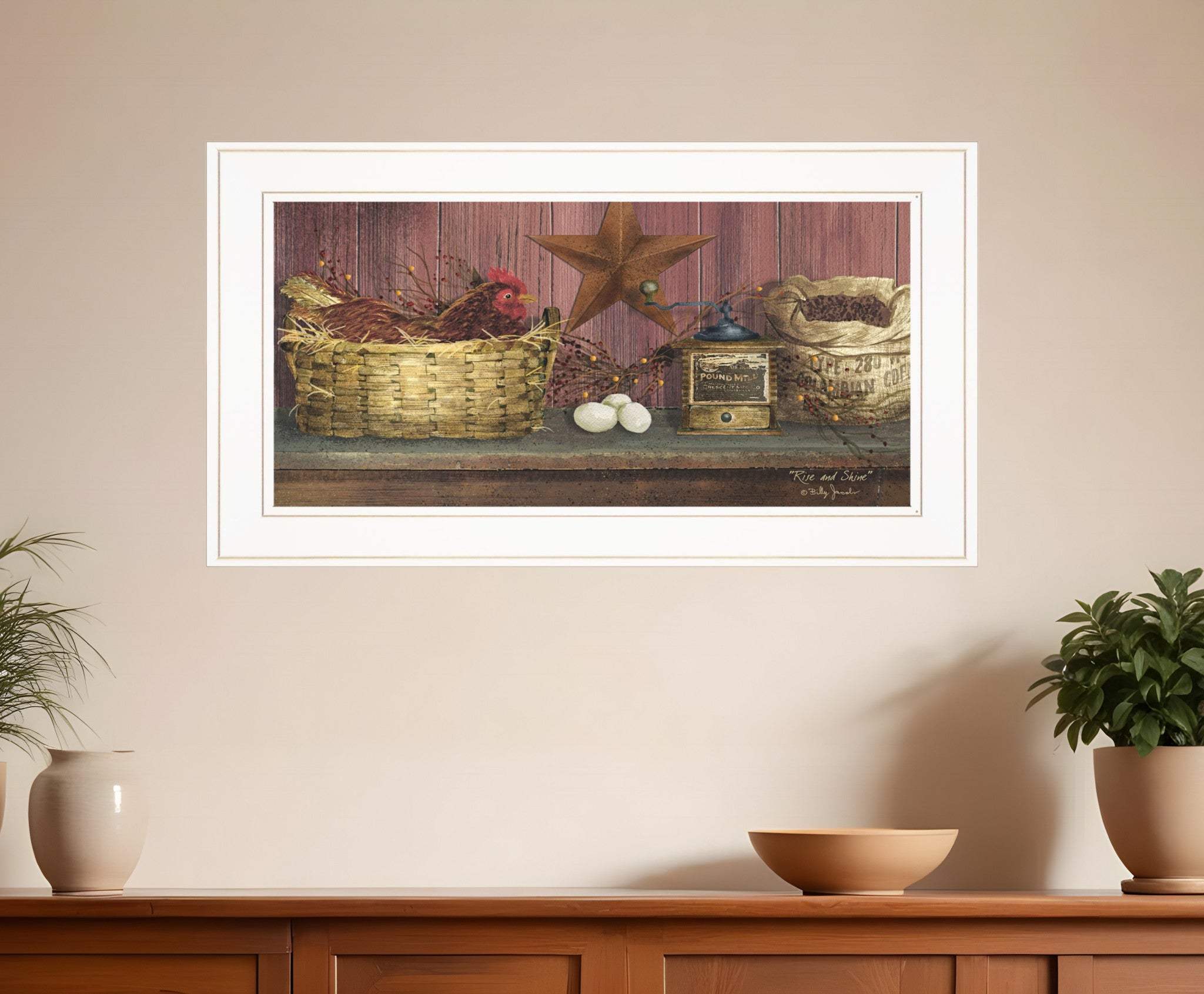 Rise and Shine 1 White Framed Print Wall Art - Homeroots - Flyclothing LLC