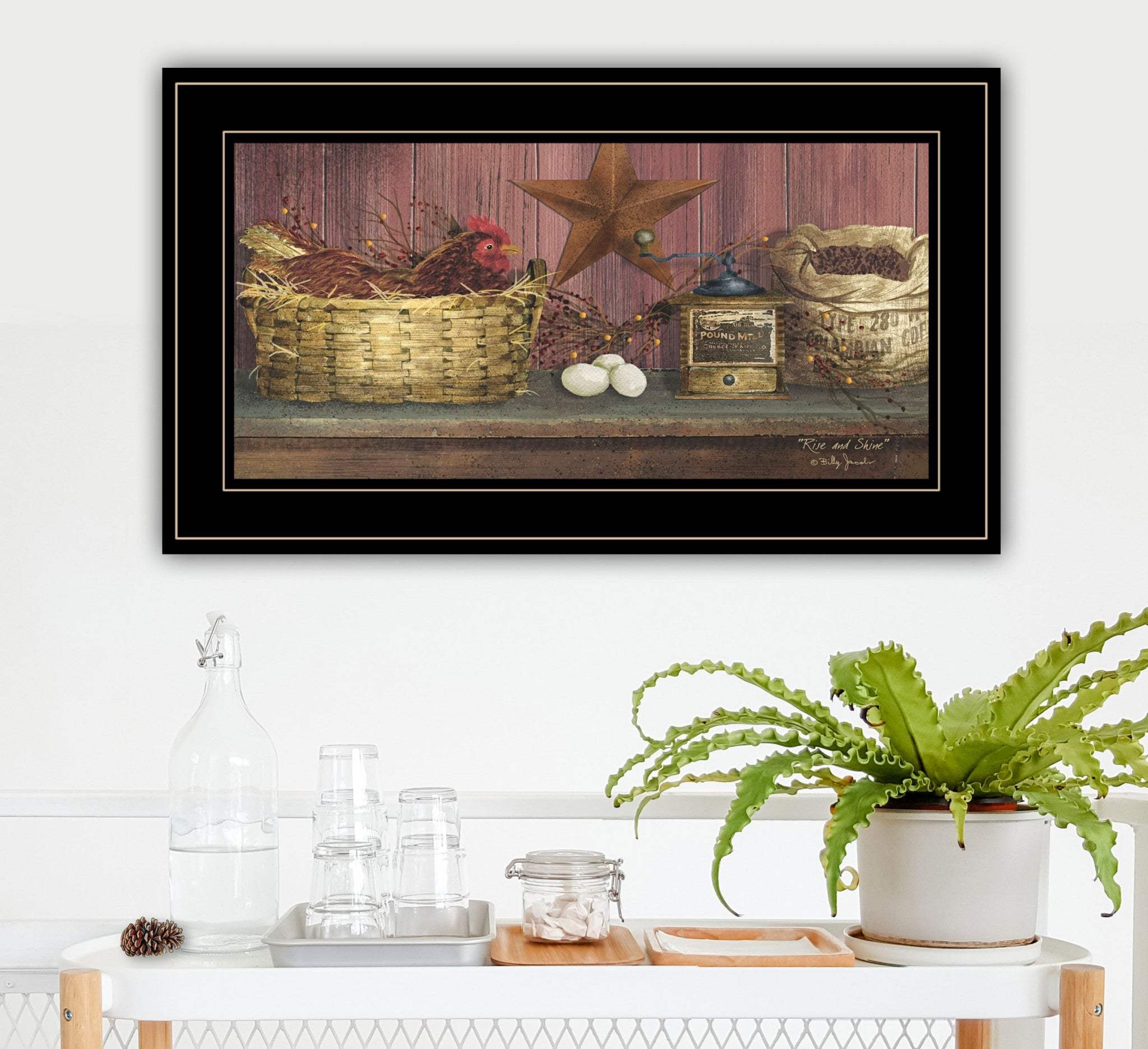 Rise and Shine 2 Black Framed Print Wall Art - Homeroots - Flyclothing LLC