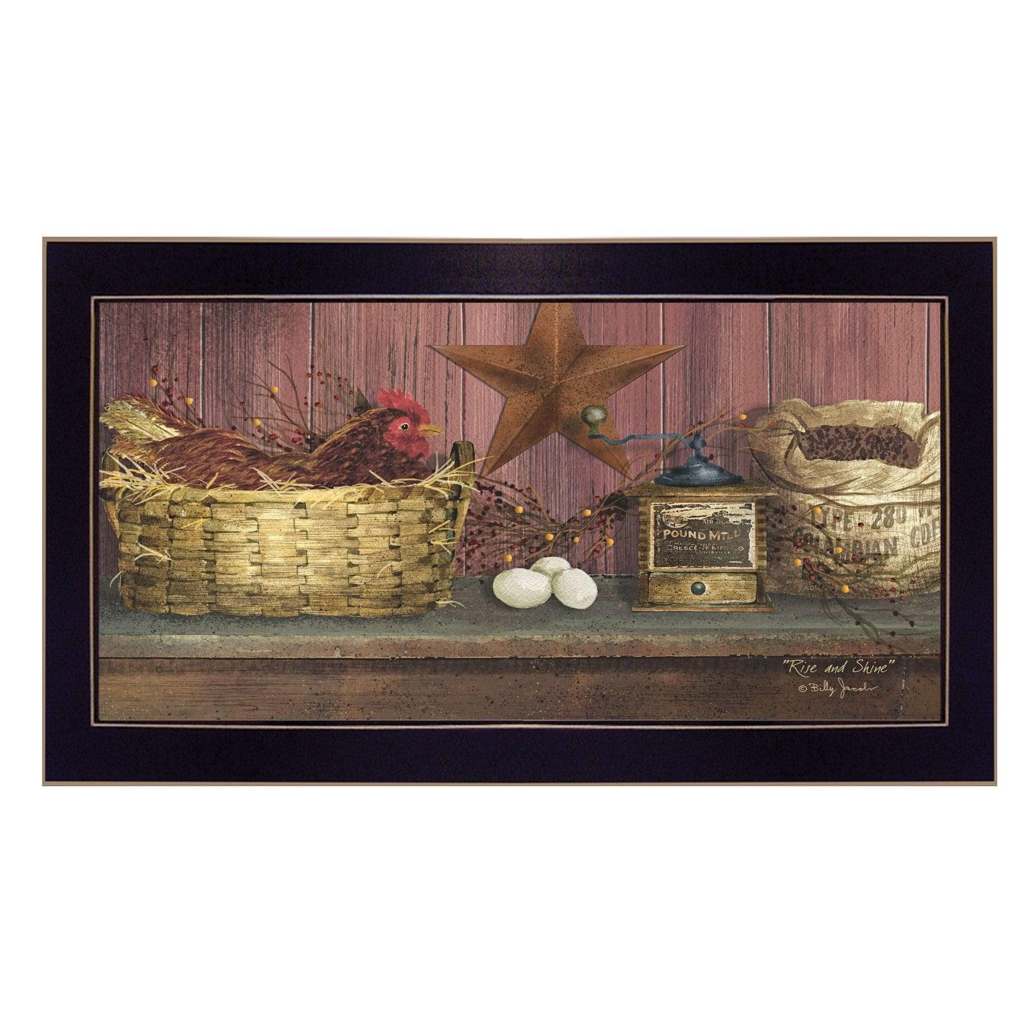 Rise and Shine 3 Black Framed Print Wall Art - Homeroots - Flyclothing LLC