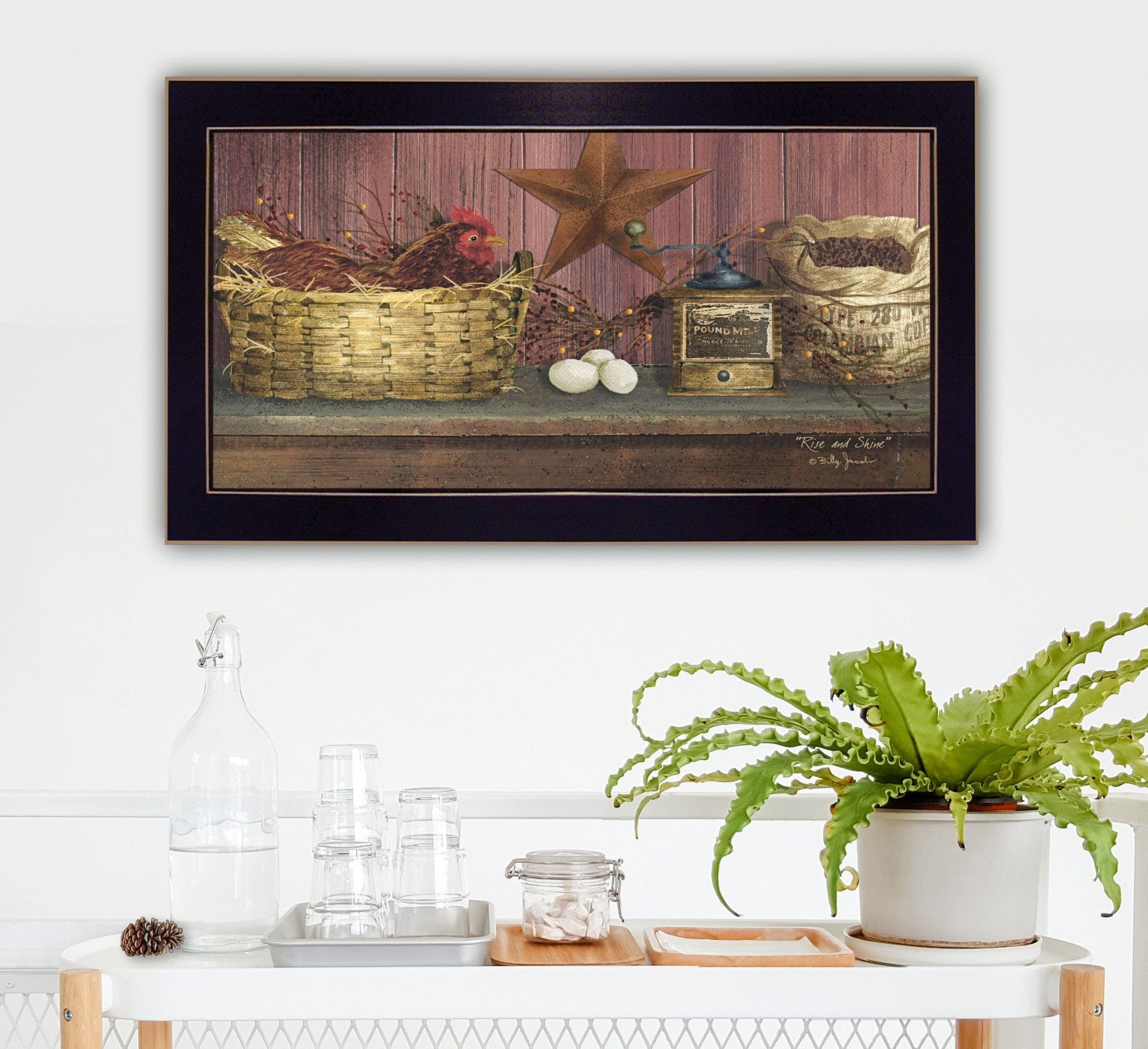 Rise and Shine 3 Black Framed Print Wall Art - Homeroots