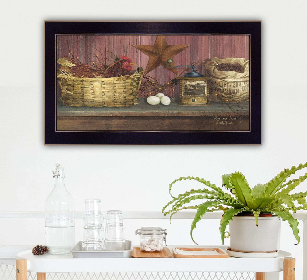 Rise and Shine 3 Black Framed Print Wall Art - Homeroots - Flyclothing LLC