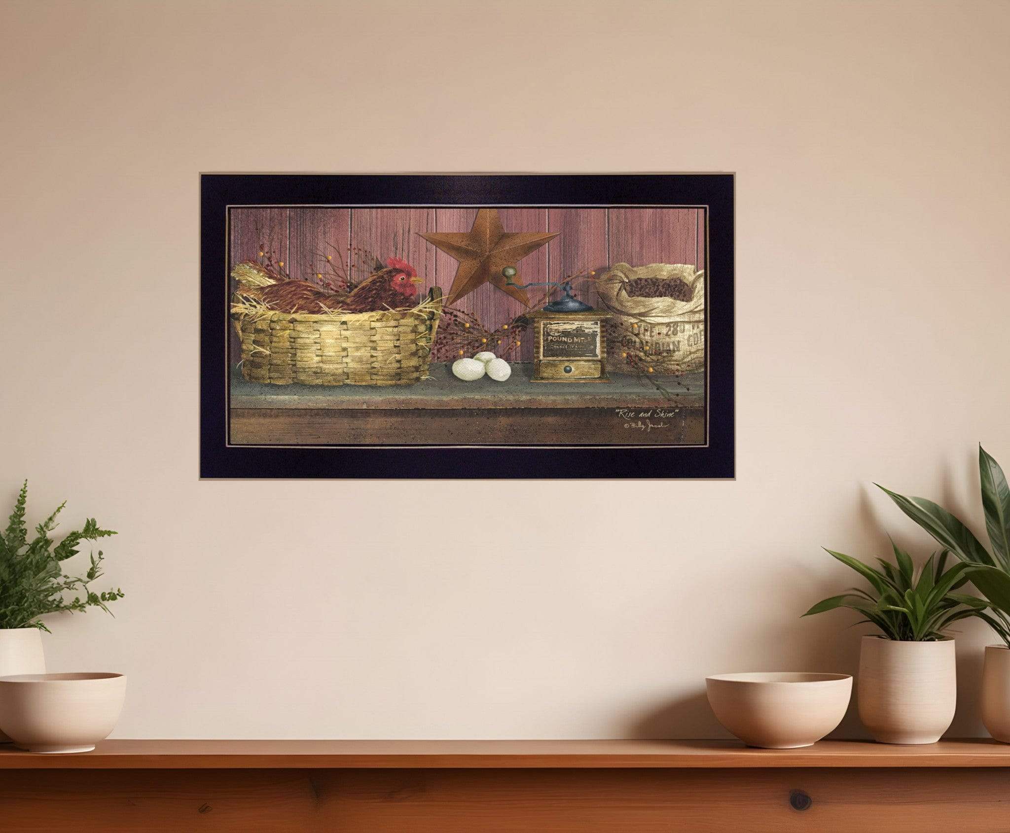 Rise and Shine 3 Black Framed Print Wall Art - Homeroots - Flyclothing LLC