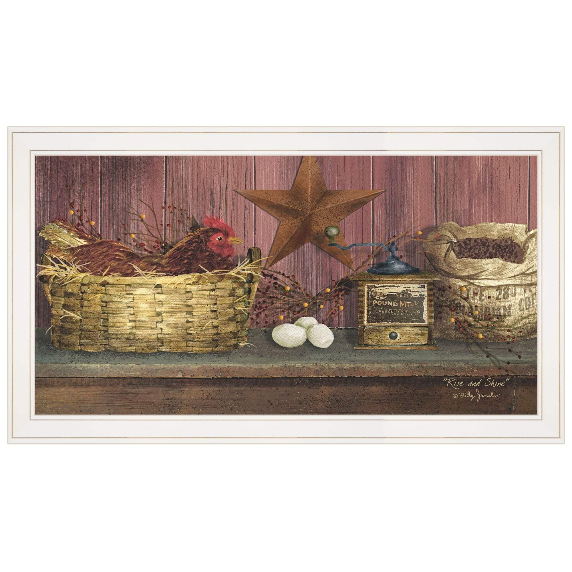 Rise and Shine 11 White Framed Print Wall Art - Homeroots - Flyclothing LLC
