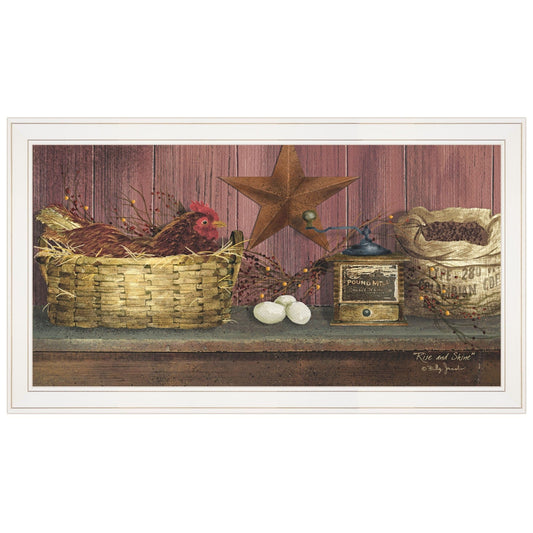 Rise and Shine 11 White Framed Print Wall Art - Homeroots