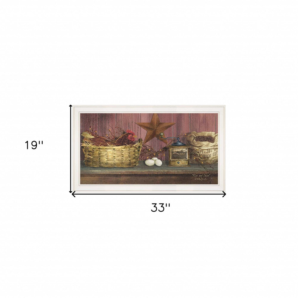 Rise and Shine 11 White Framed Print Wall Art - Homeroots - Flyclothing LLC