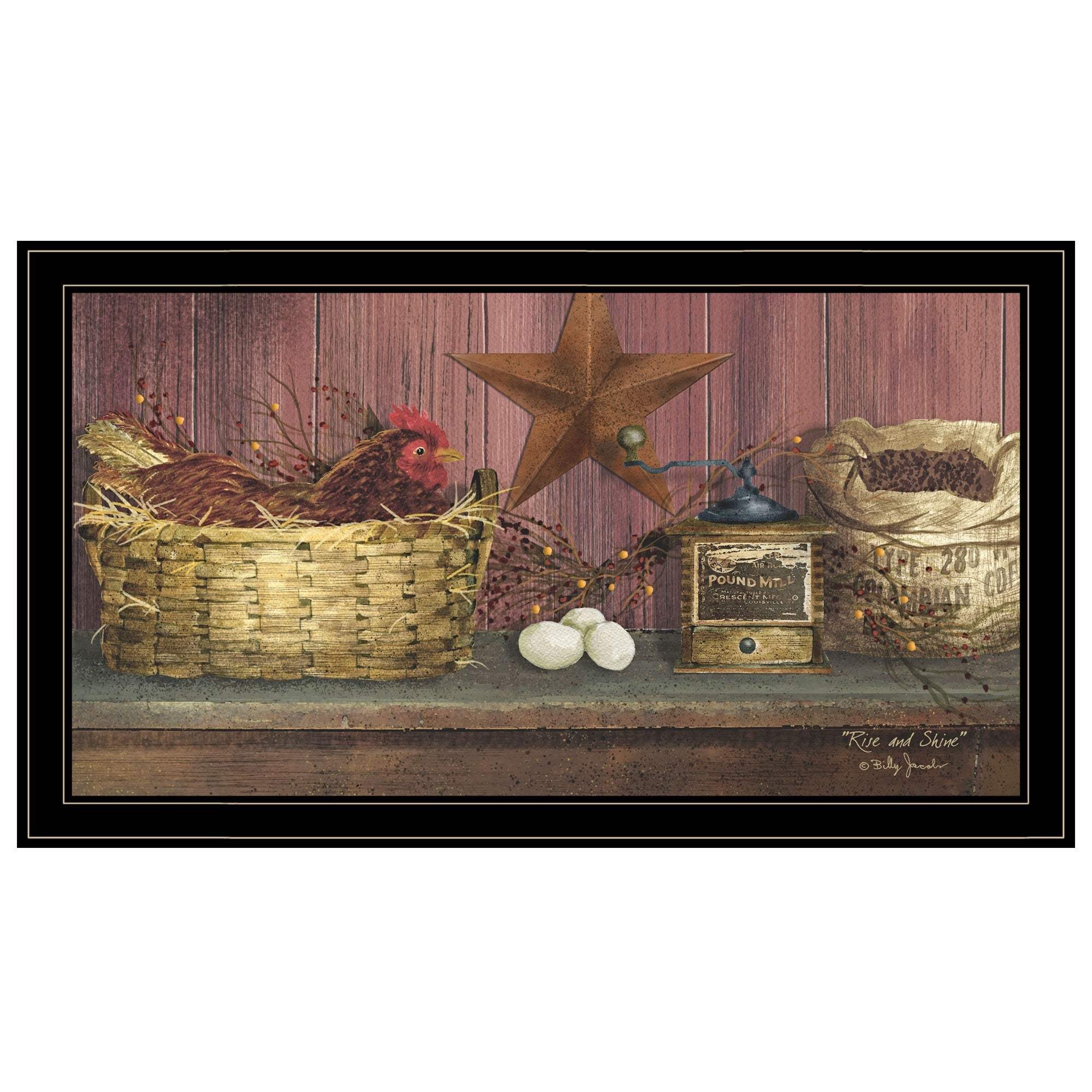 Rise and Shine 12 Black Framed Print Wall Art - Homeroots - Flyclothing LLC