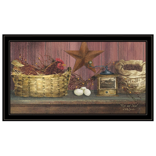 Rise and Shine 12 Black Framed Print Wall Art - Homeroots