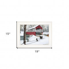 Crisp Winter Evening 1 White Framed Print Wall Art - Homeroots