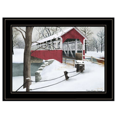 Crisp Winter Evening 2 Black Framed Print Wall Art - Homeroots