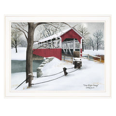 Crisp Winter Evening 3 White Framed Print Wall Art - Homeroots
