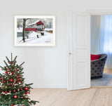Crisp Winter Evening 3 White Framed Print Wall Art - Homeroots