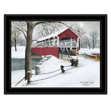Crisp Winter Evening 4 Black Framed Print Wall Art - Homeroots