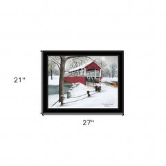 Crisp Winter Evening 4 Black Framed Print Wall Art - Homeroots