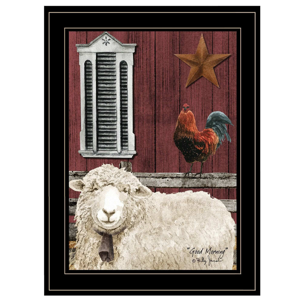 Good Morning 2 Black Framed Print Wall Art - Homeroots - Flyclothing LLC