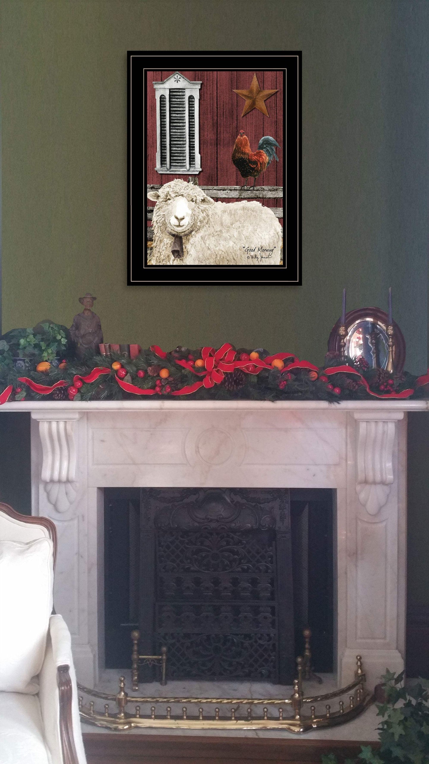 Good Morning 2 Black Framed Print Wall Art - Homeroots - Flyclothing LLC