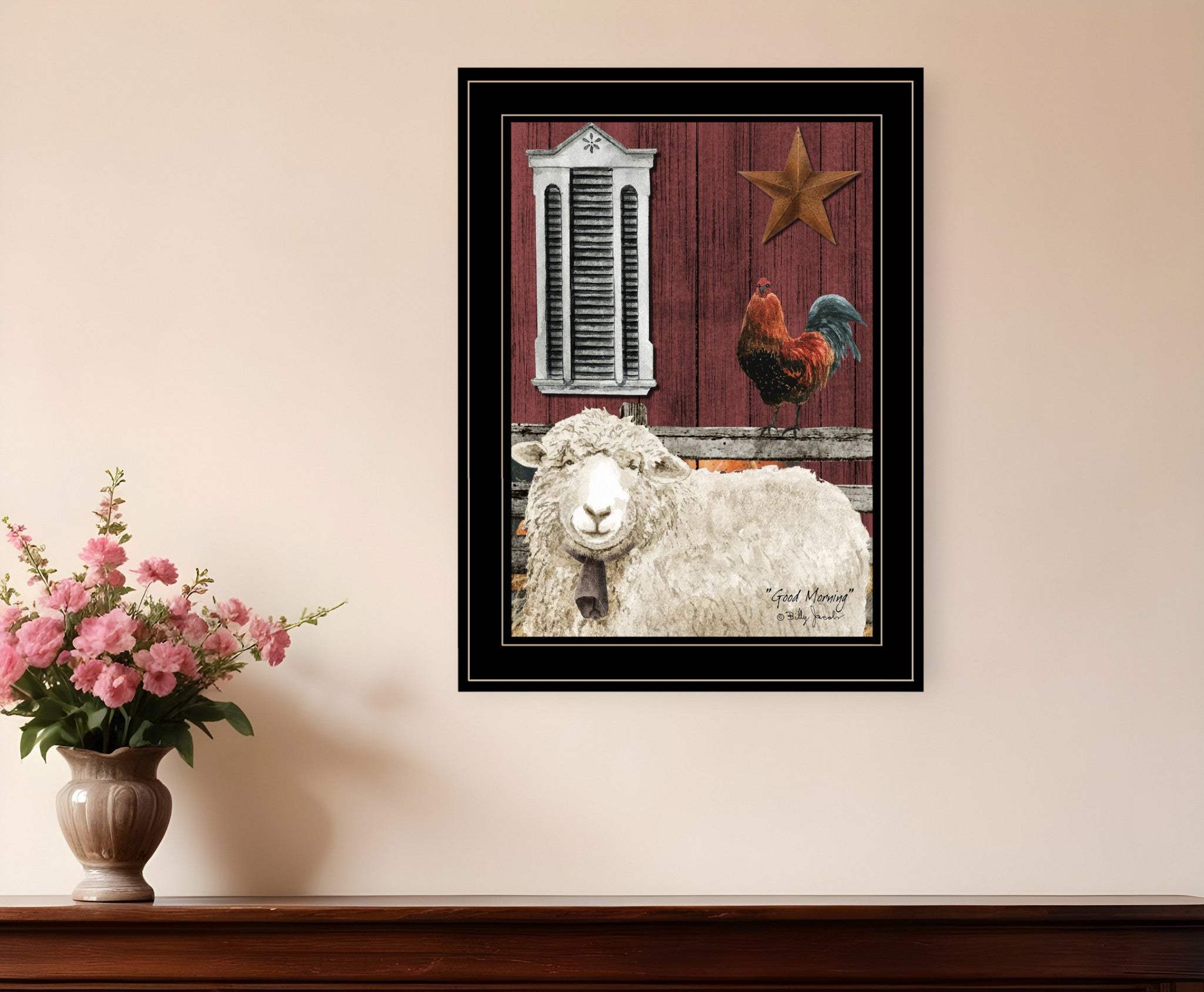 Good Morning 2 Black Framed Print Wall Art - Homeroots - Flyclothing LLC