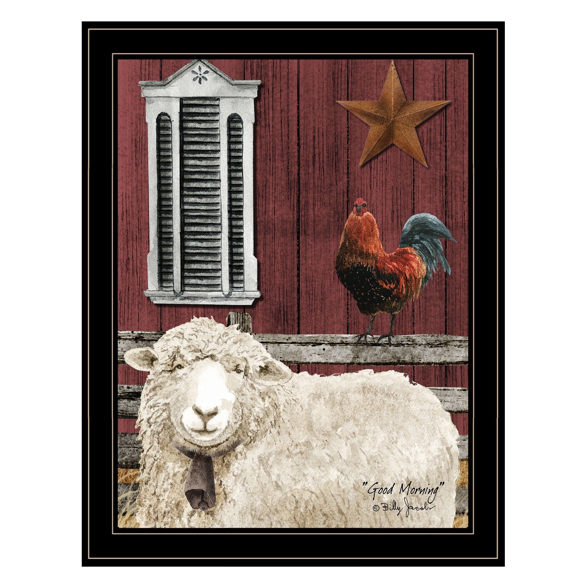 Good Morning 4 Black Framed Print Wall Art - Homeroots