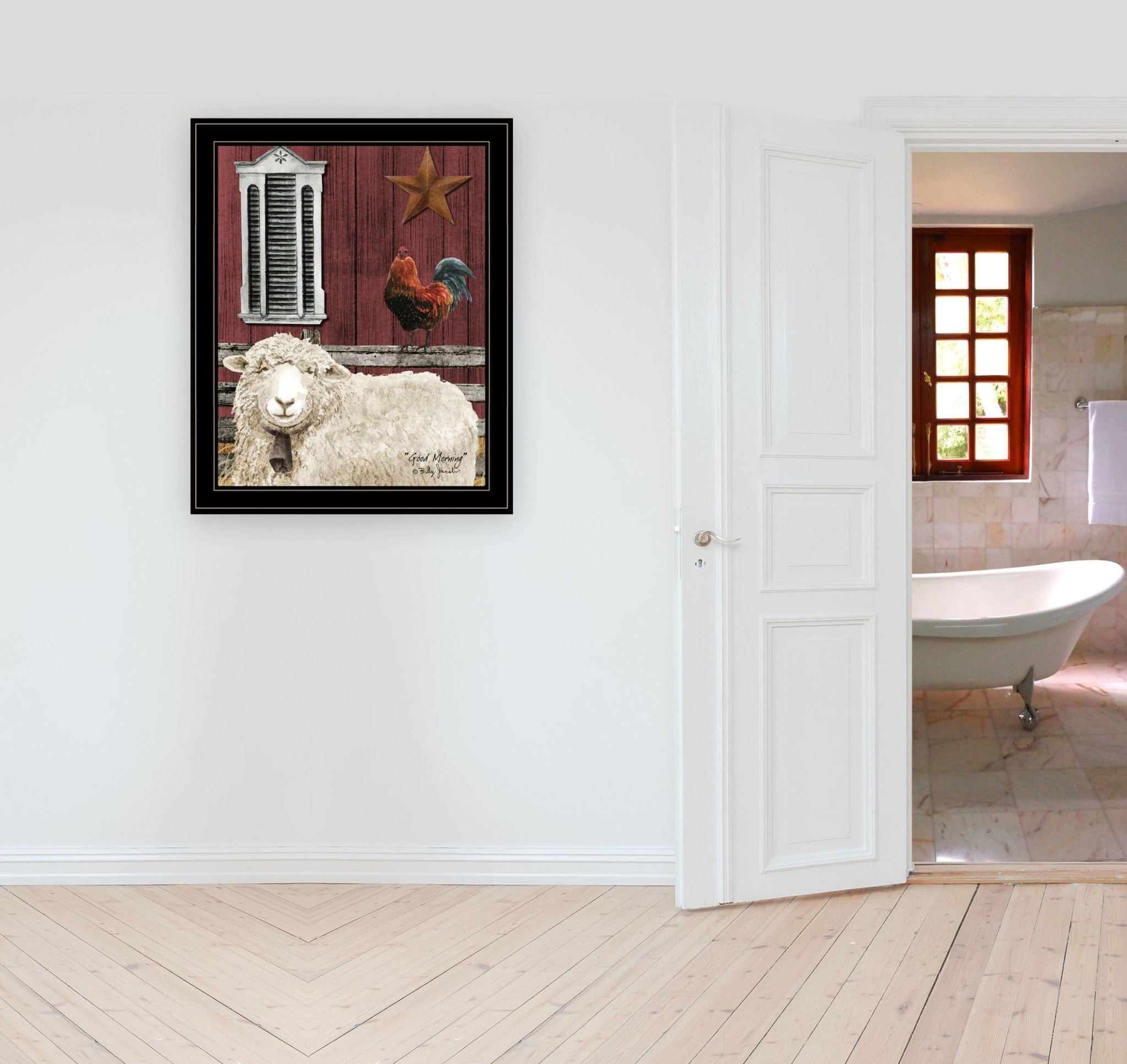 Good Morning 4 Black Framed Print Wall Art - Homeroots