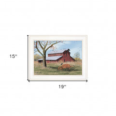 Summers End 1 White Framed Print Wall Art
