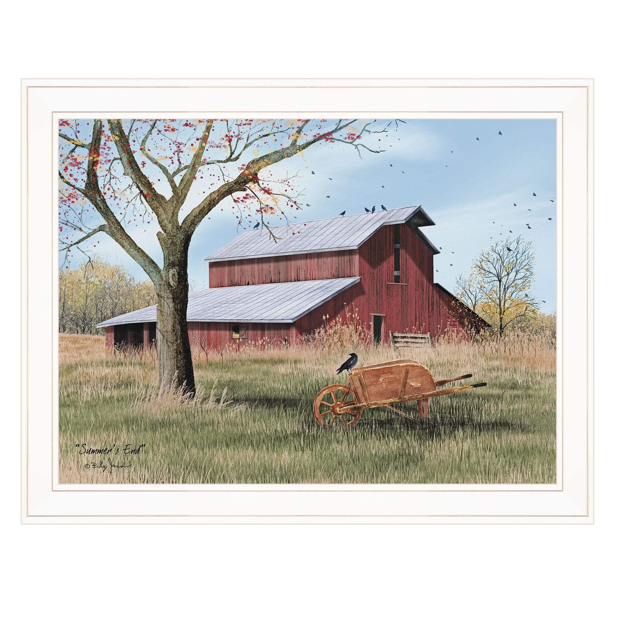 Summers End 3 White Framed Print Wall Art - Homeroots - Flyclothing LLC
