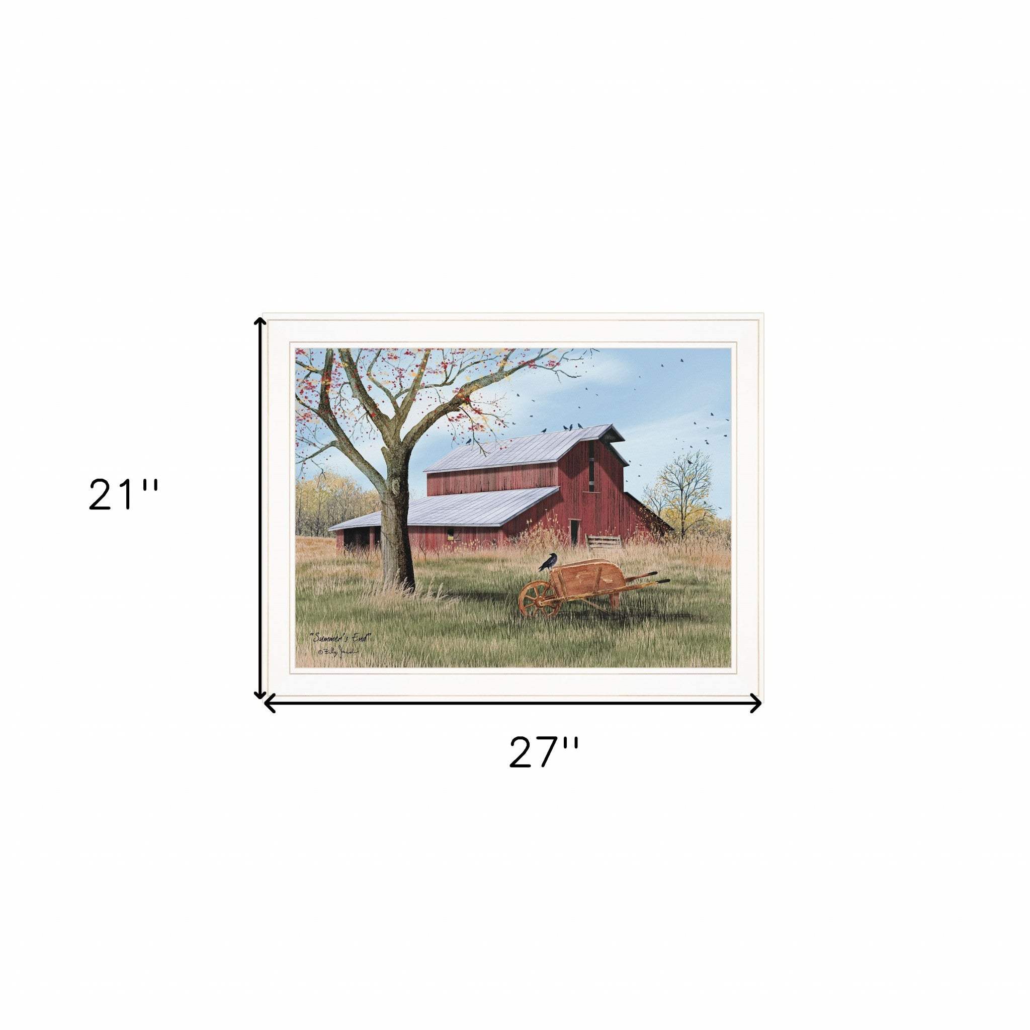 Summers End 3 White Framed Print Wall Art - Homeroots - Flyclothing LLC