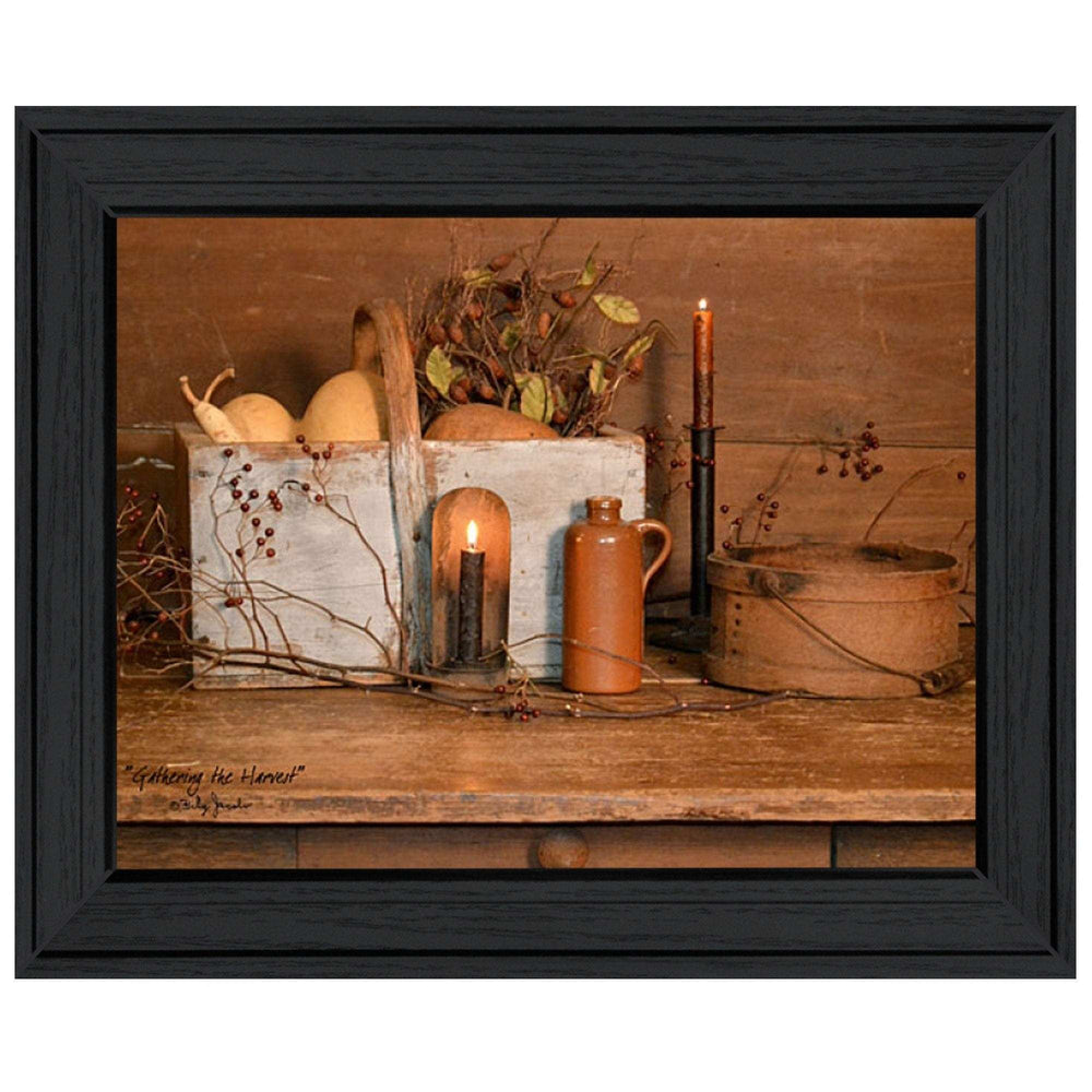 Gathering the Harvest 4 Black Framed Print Kitchen Wall Art - Homeroots - Flyclothing LLC
