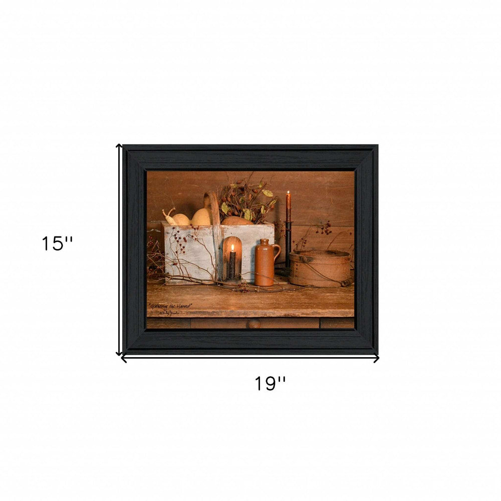Gathering the Harvest 4 Black Framed Print Kitchen Wall Art - Homeroots - Flyclothing LLC