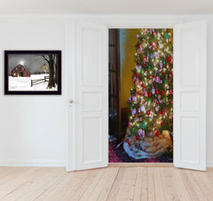Light in the Stable 2 Black Framed Print Wall Art - Homeroots