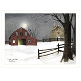 Light in the Stable 3 White Framed Print Wall Art - Homeroots