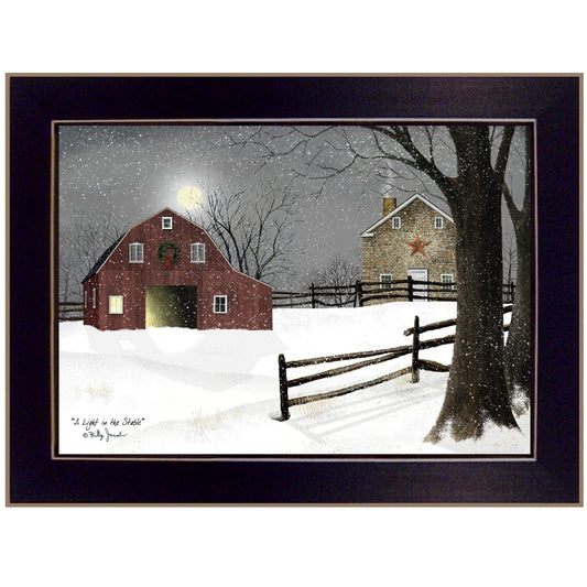 Light in the Stable 4 Black Framed Print Wall Art - Homeroots