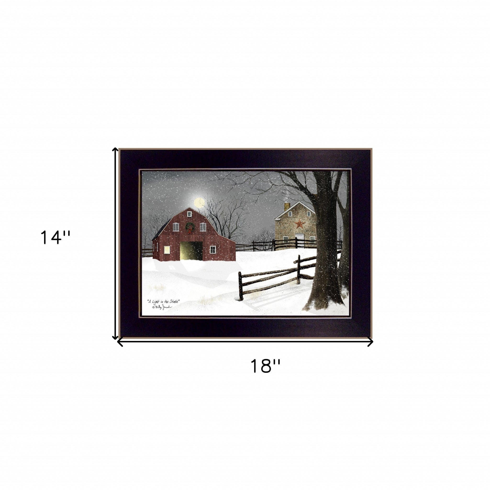 Light in the Stable 4 Black Framed Print Wall Art - Homeroots