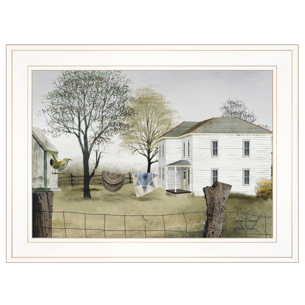 Spring Cleaning 1 White Framed Print Wall Art - Homeroots - Flyclothing LLC