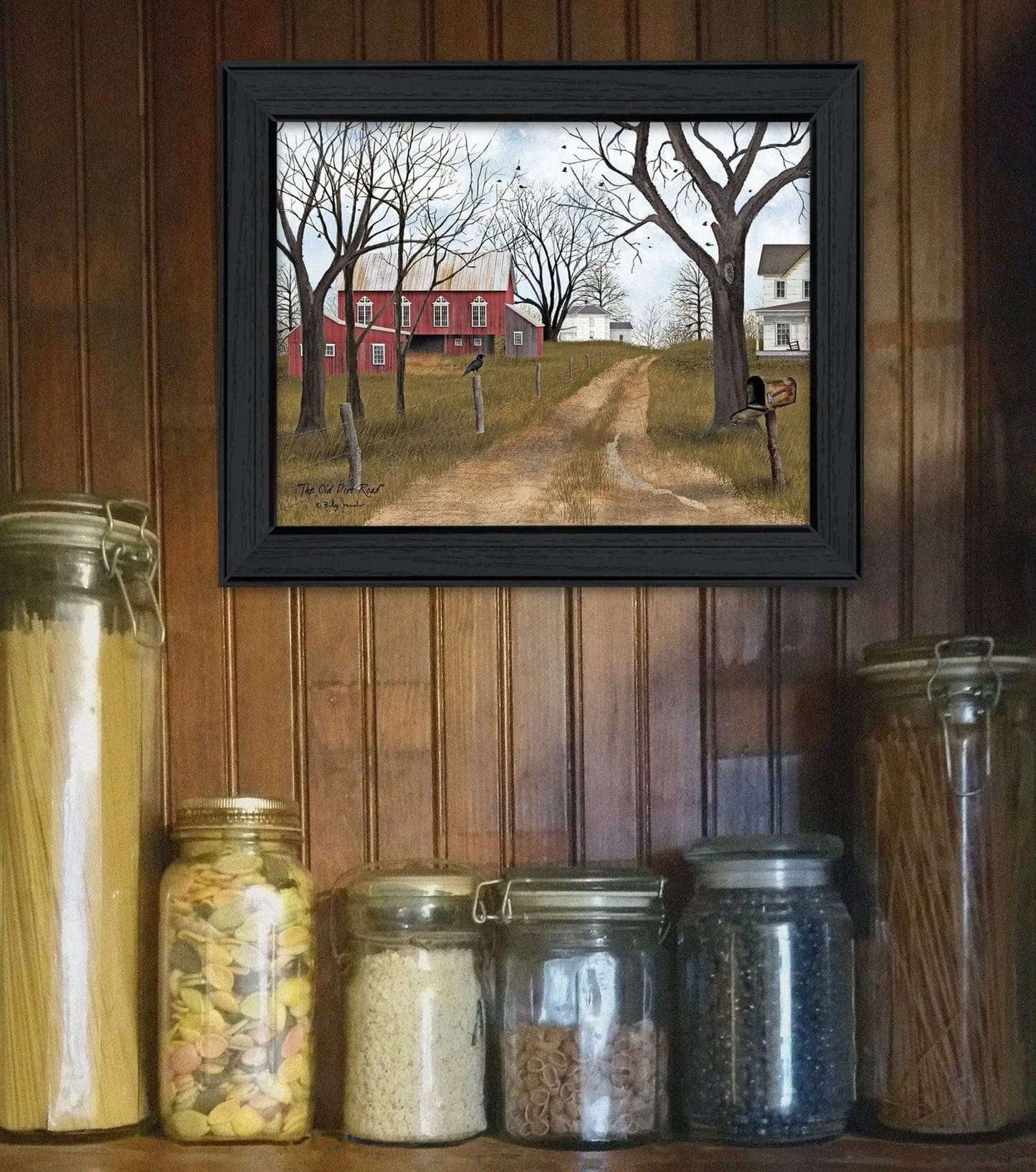 The Old Dirt Road 1 Black Framed Print Wall Art - Homeroots - Flyclothing LLC