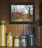 The Old Dirt Road 1 Black Framed Print Wall Art - Homeroots