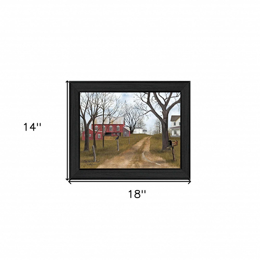 The Old Dirt Road 1 Black Framed Print Wall Art - Homeroots - Flyclothing LLC