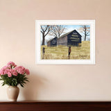 Treat Yourself Mail Pouch Barn 1 White Framed Print Wall Art - Homeroots - Flyclothing LLC