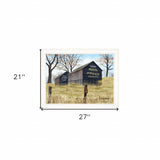 Treat Yourself Mail Pouch Barn 3 White Framed Print Wall Art - Homeroots - Flyclothing LLC