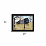 Treat Yourself Mail Pouch Barn 4 Black Framed Print Wall Art - Homeroots - Flyclothing LLC