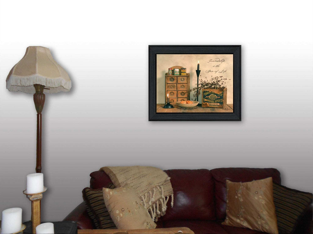 Friendship is the Spice of Life Black Framed Print Wall Art - Homeroots - Flyclothing LLC