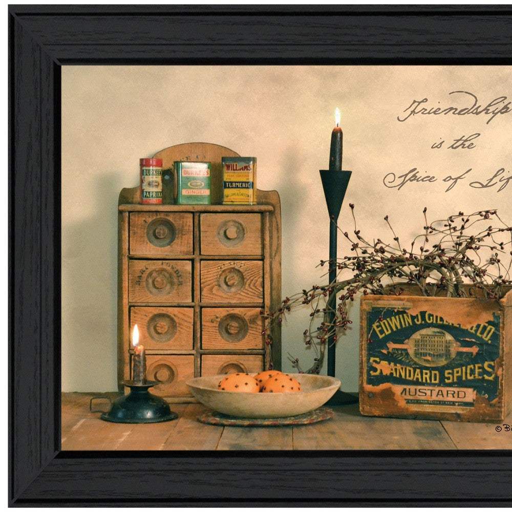 Friendship is the Spice of Life Black Framed Print Wall Art - Homeroots - Flyclothing LLC